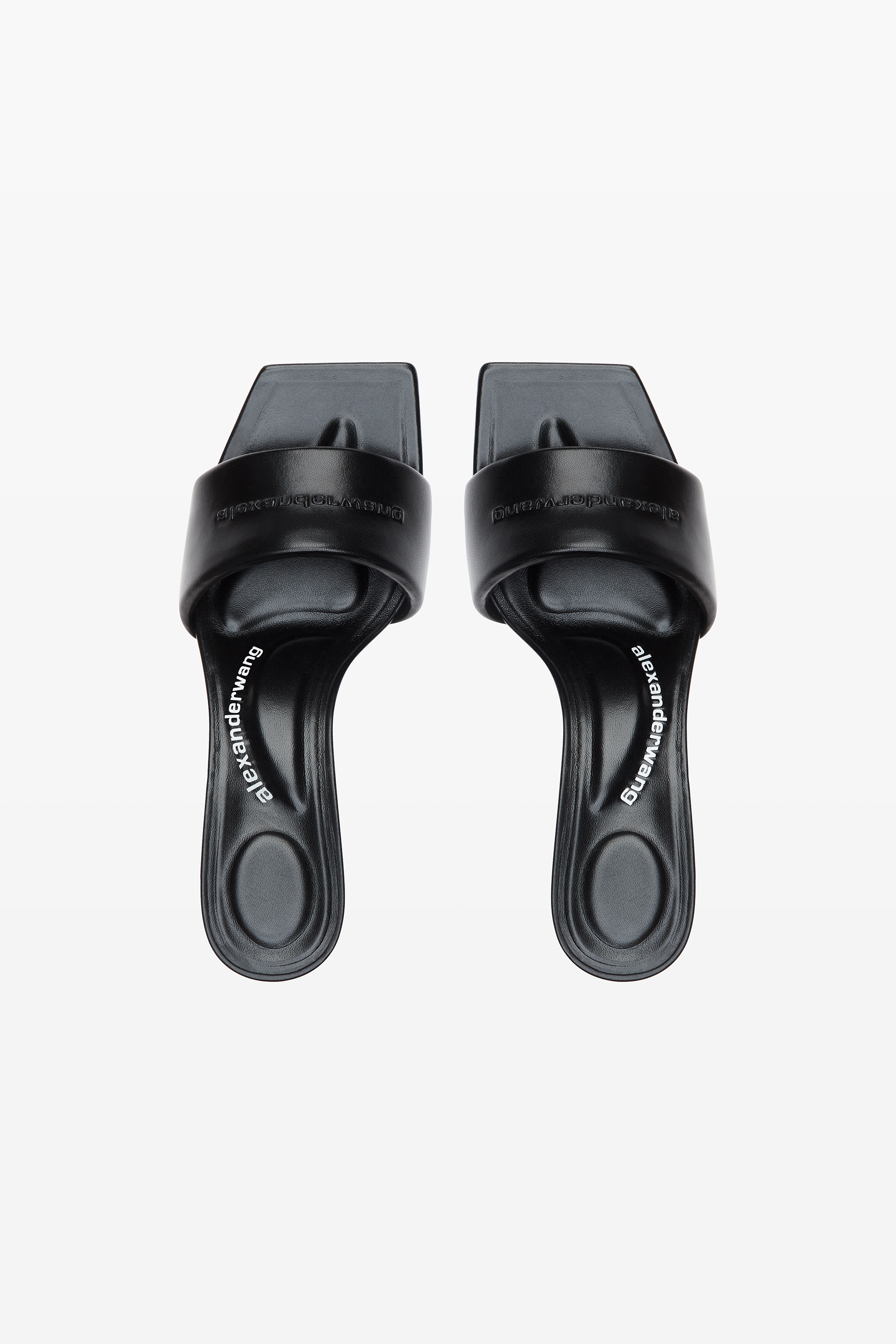 black lambskin vic sandals - 5