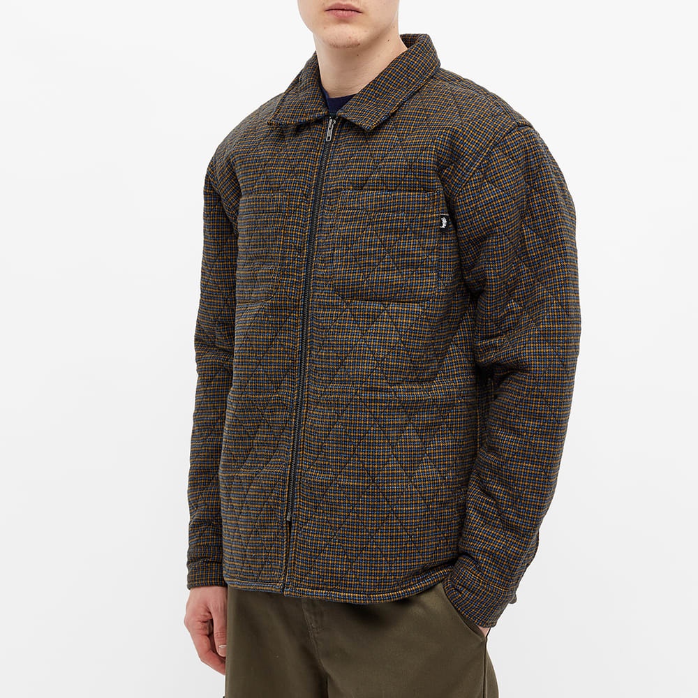 Stussy Mini Check Quilted Zip Shirt - 5