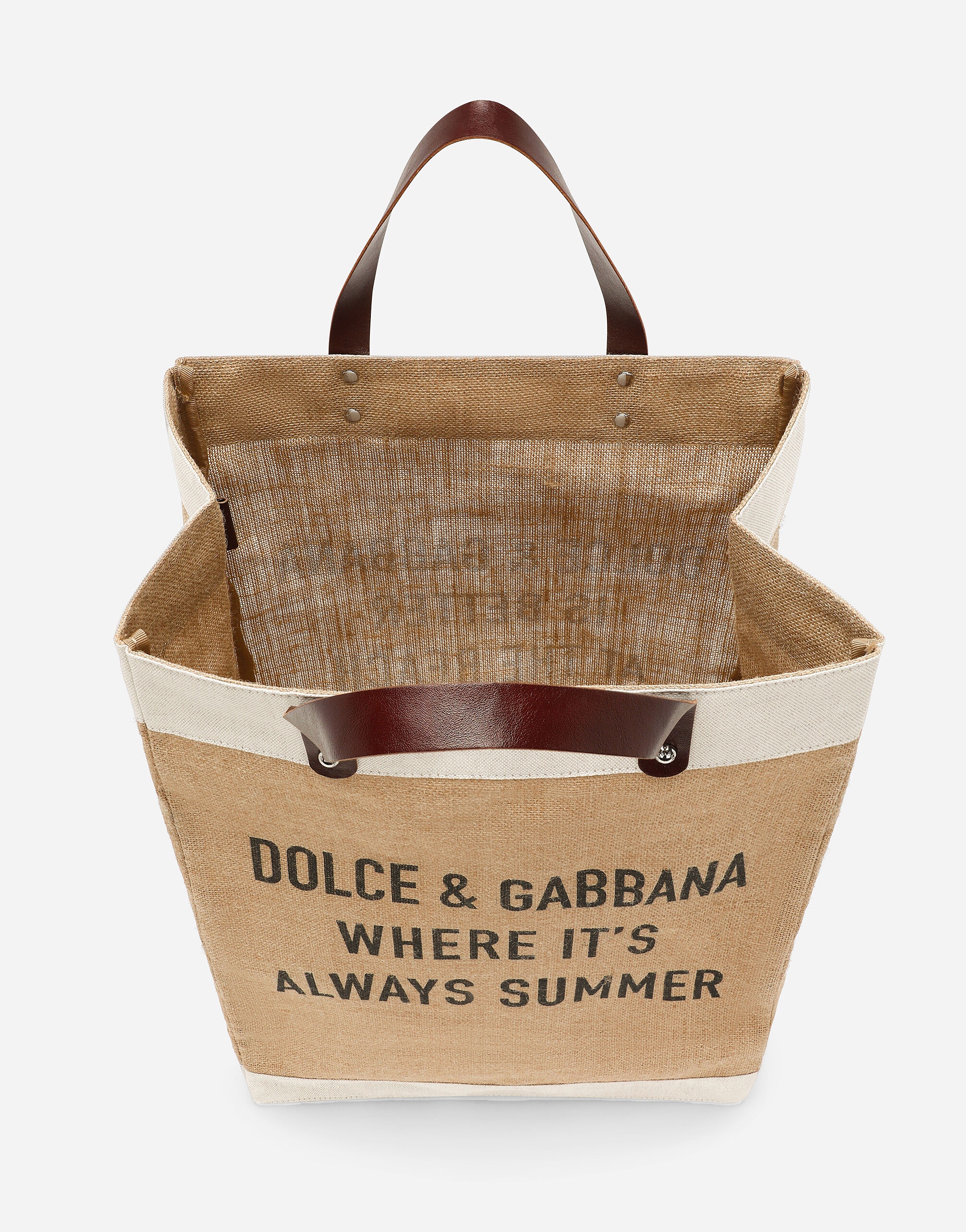 Printed jute shopper - 5