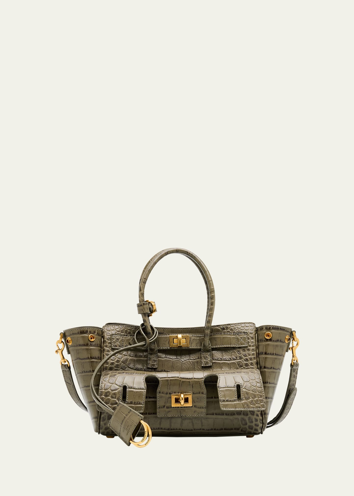 Bel Air Mini Croc-Embossed Leather Crossbody Bag - 1