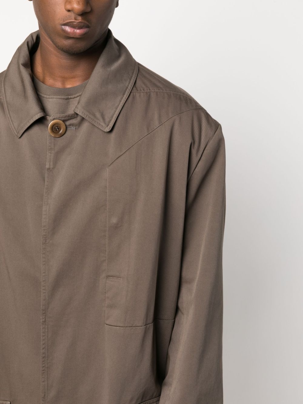 Jumbo Mac buttoned raincoat - 5