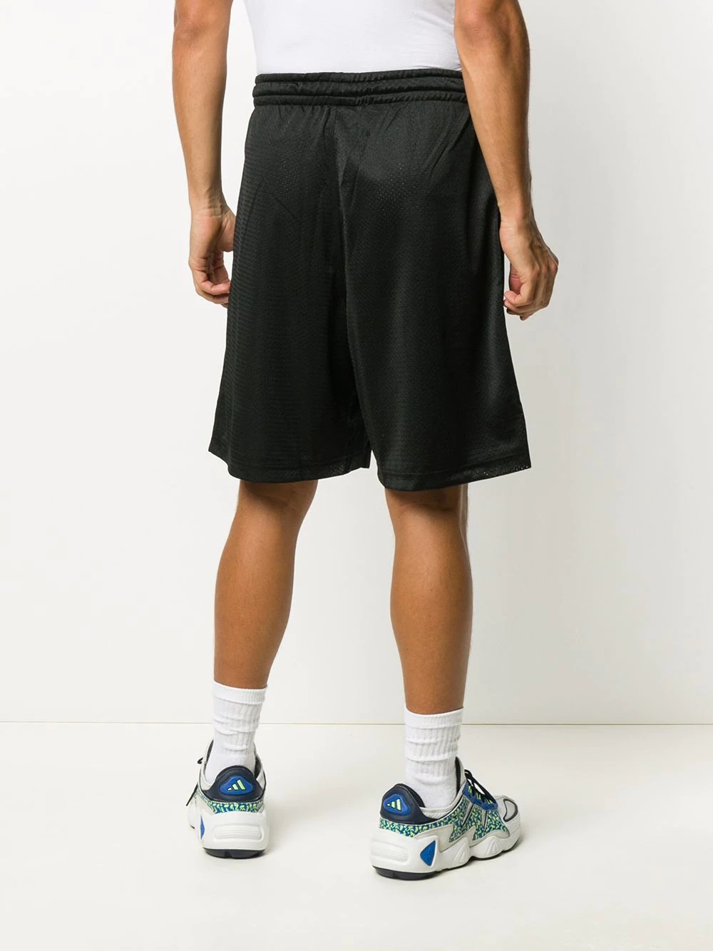 embroidered logo track shorts - 4