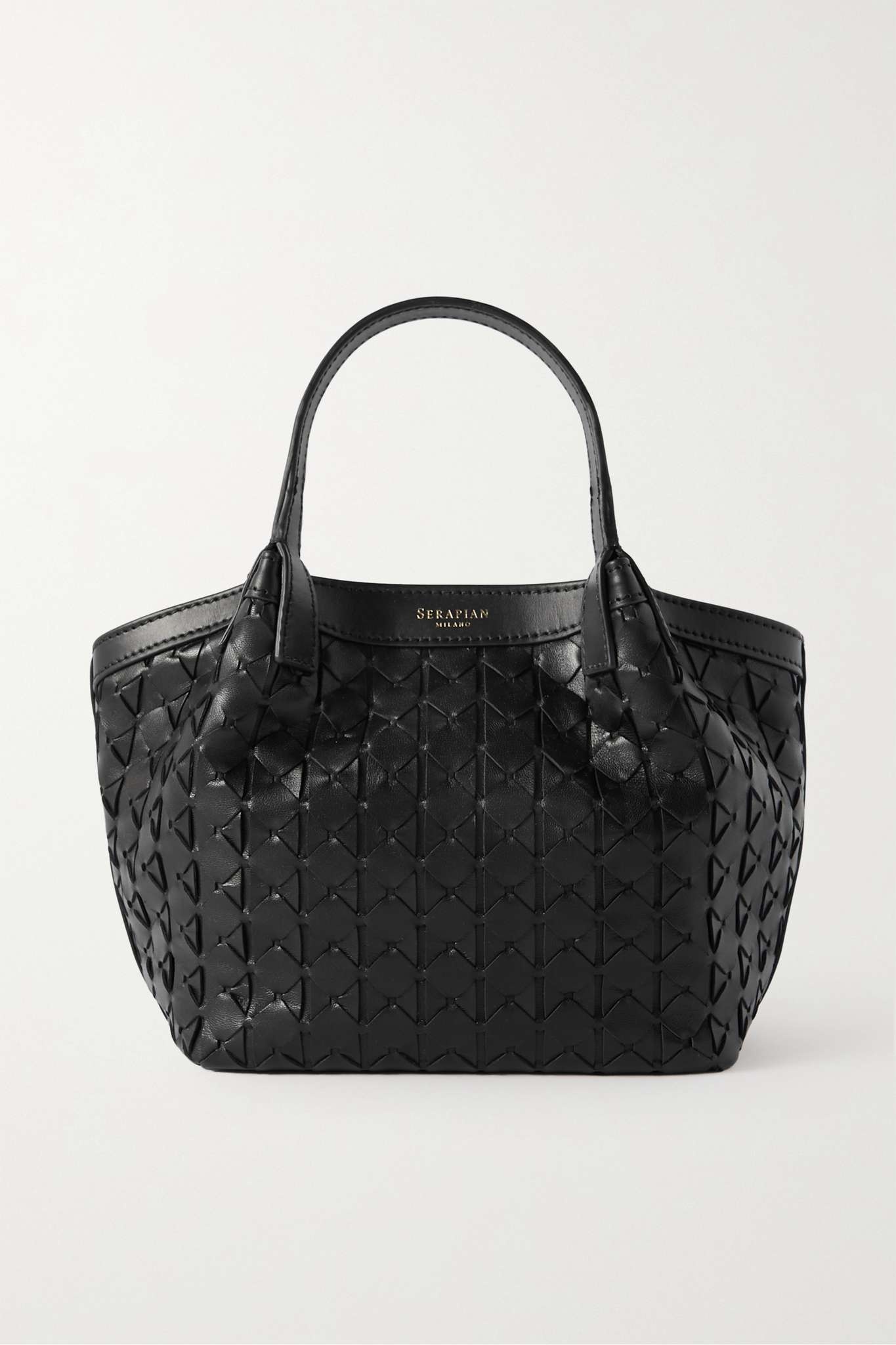 Secret mini woven leather tote - 1