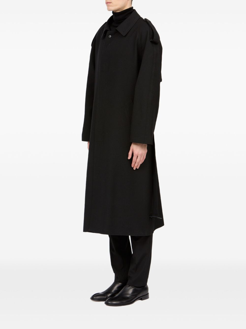 wool trench coat - 4