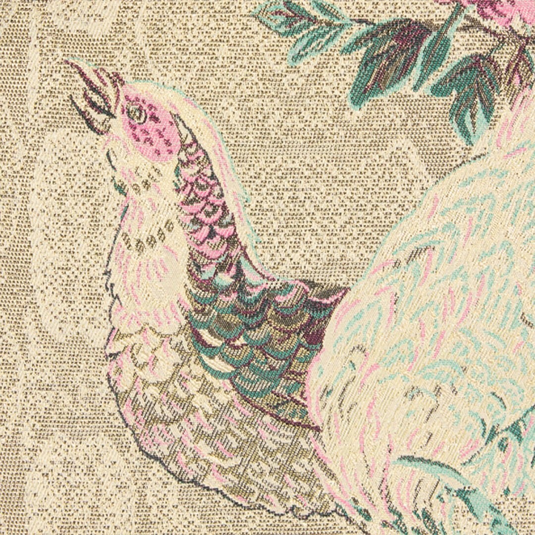 Mini Skirt with Floral and Pheasant Motif - 5