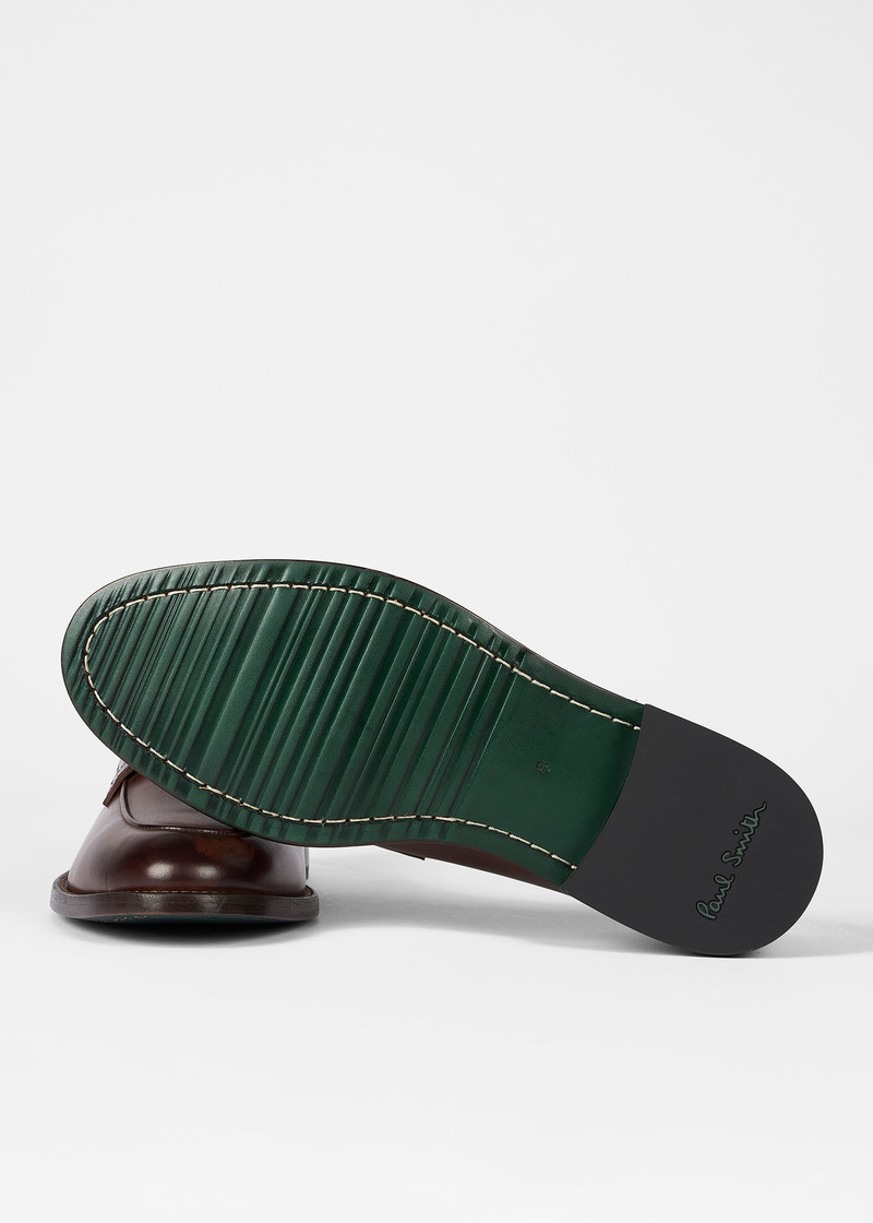 Paul Smith Brown Leather 'Benito' Loafers outlook