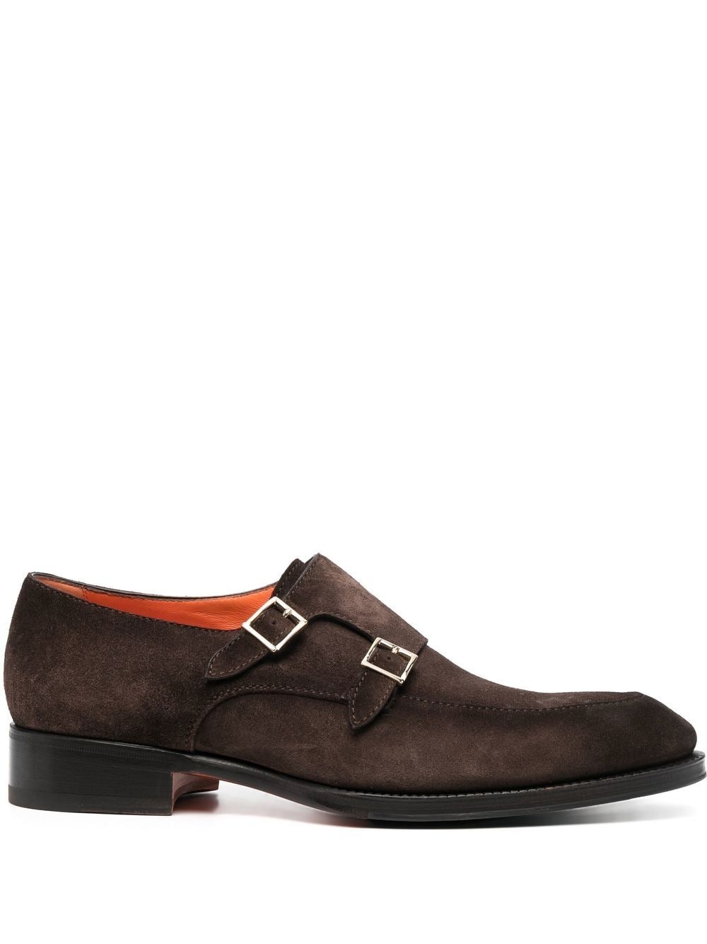 bucked suede monk shoes - 1