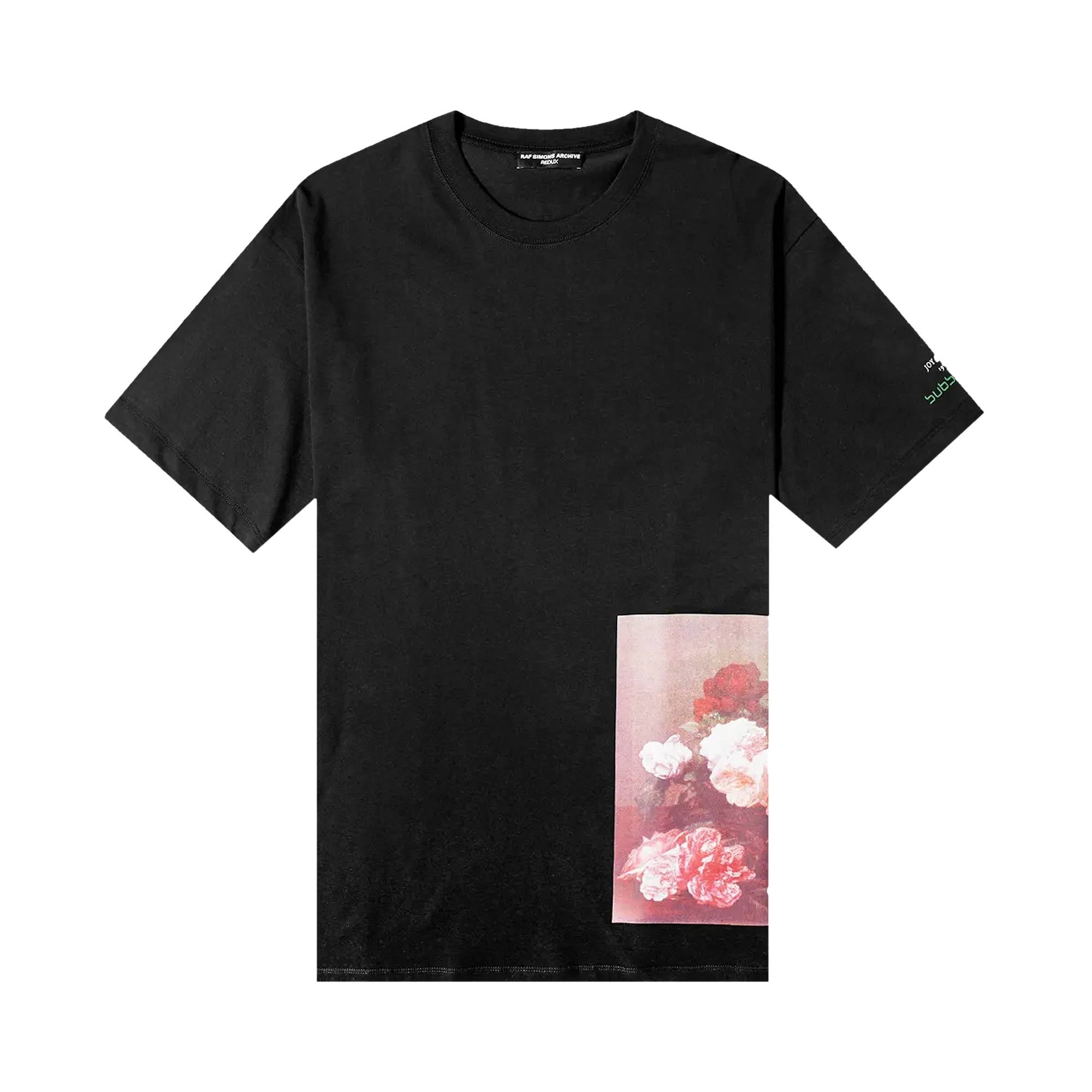 Raf Simons Redux Large Short-Sleeve T-Shirt With Flower Print 'Black' - 1