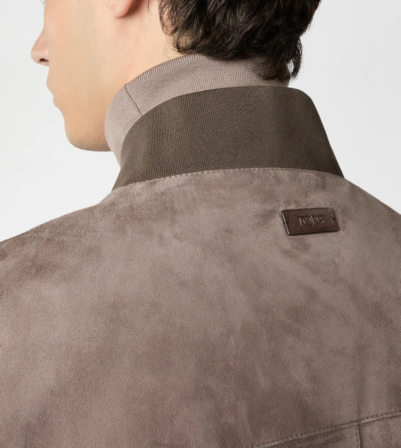 PASHMY BOMBER JACKET IN SUEDE - BROWN 5
