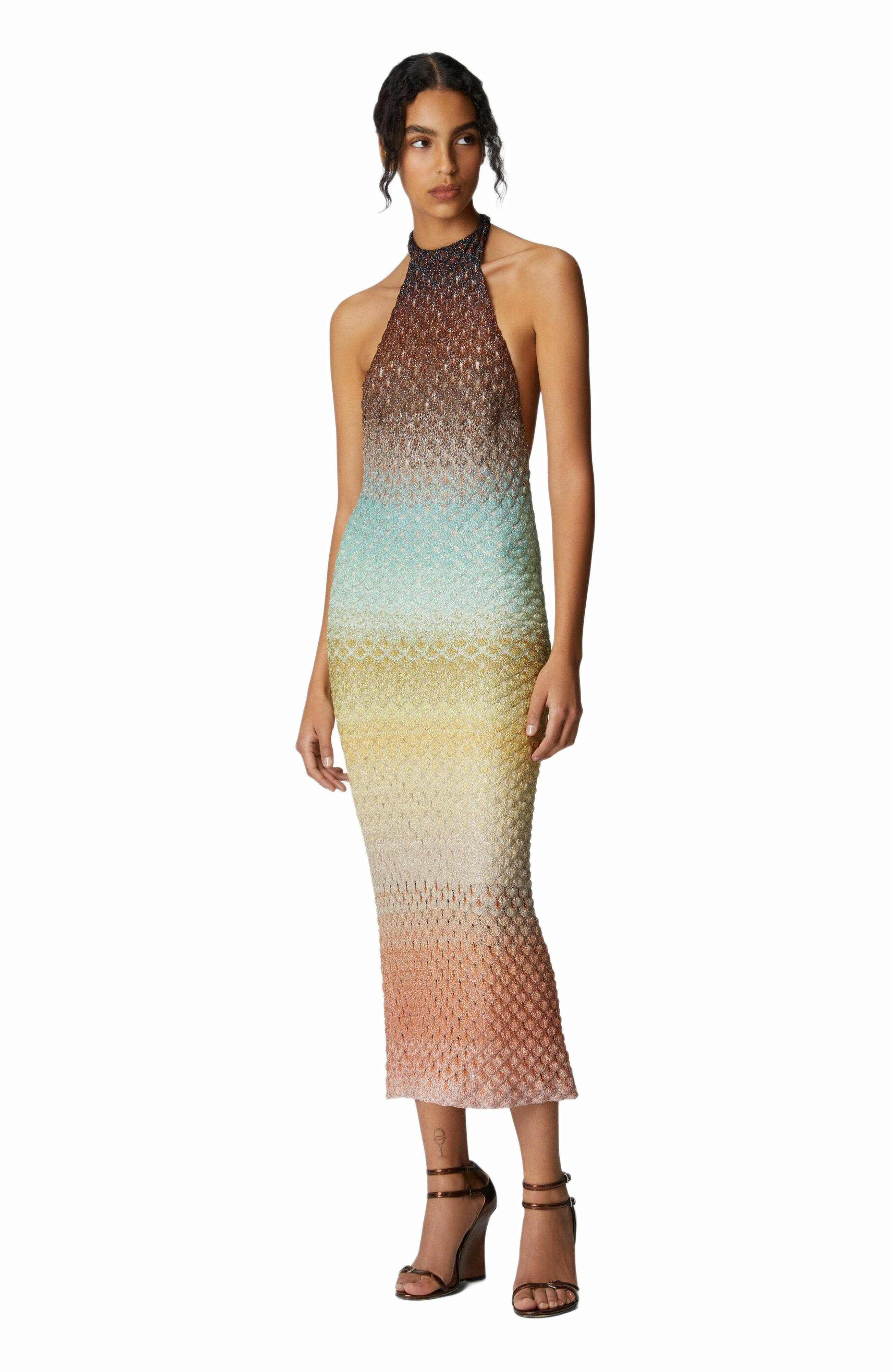 Missoni Dégradé Midi Dress With Halter Neck in Multicoloured at Nordstrom - 9