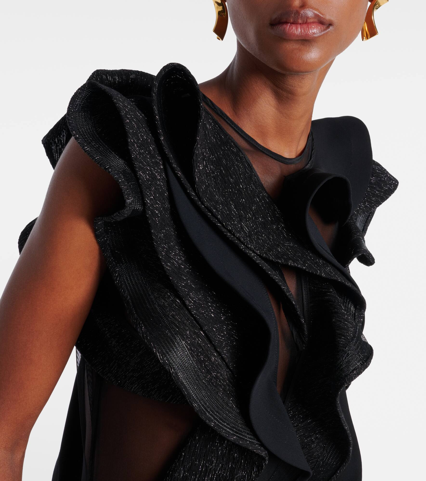 Ellipsoid Wave ruffled gown - 4