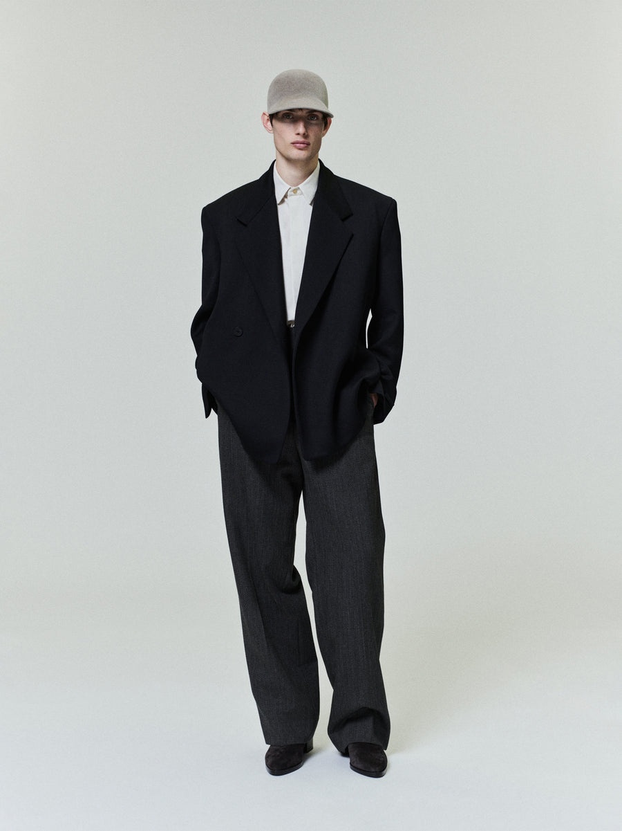 Wool Straight Leg Trouser - 2