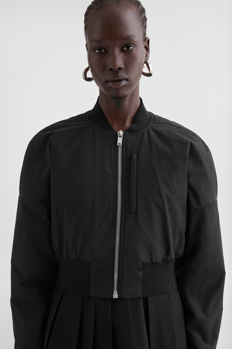 Taffeta Cropped Bomber Jacket 4