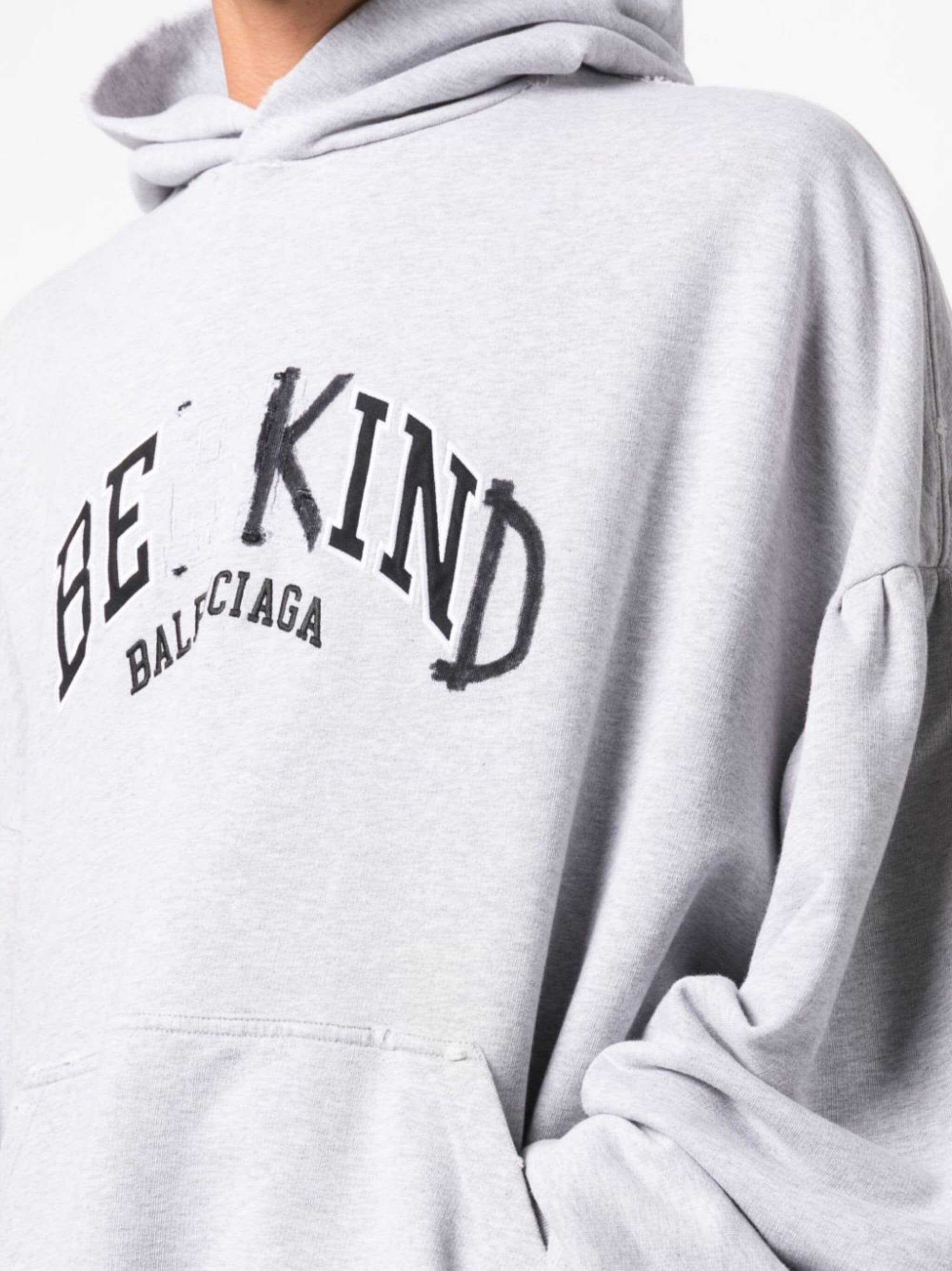 BALENCIAGA Be Kind-print cotton hoodie | eraldo | REVERSIBLE