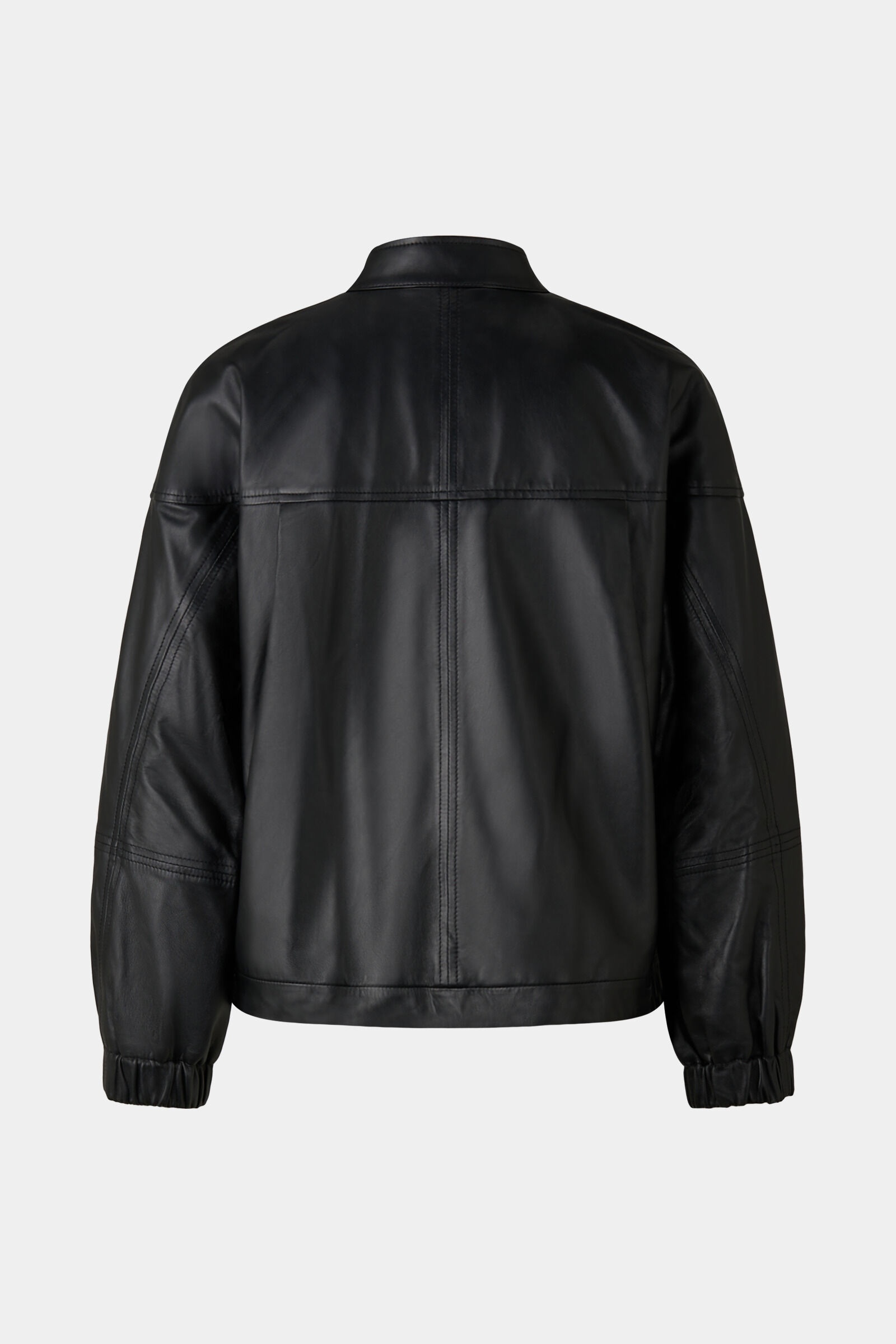 Carol Leather blouson in Black - 8