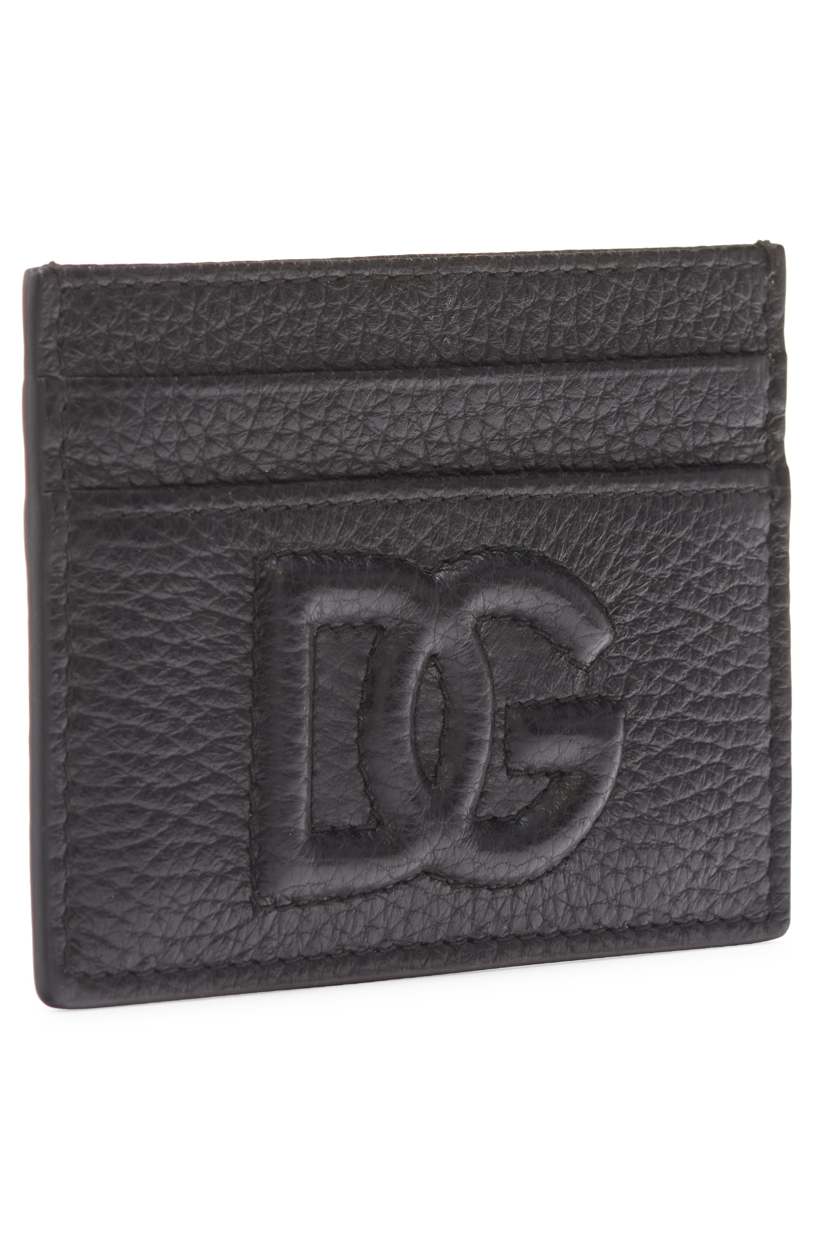 DG Puffy Logo Leather Card Case - 2