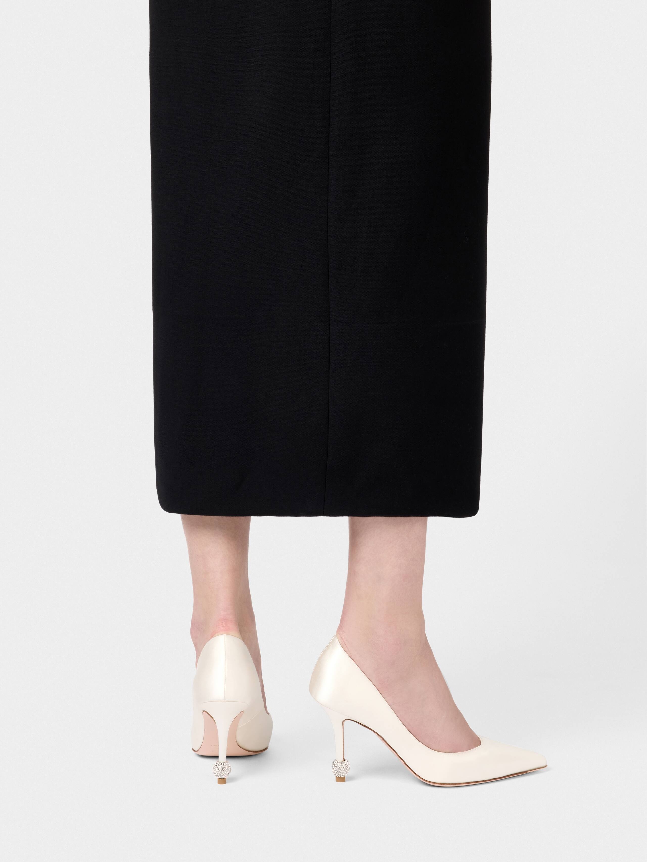 Jewel Heel Pumps in satin - 11