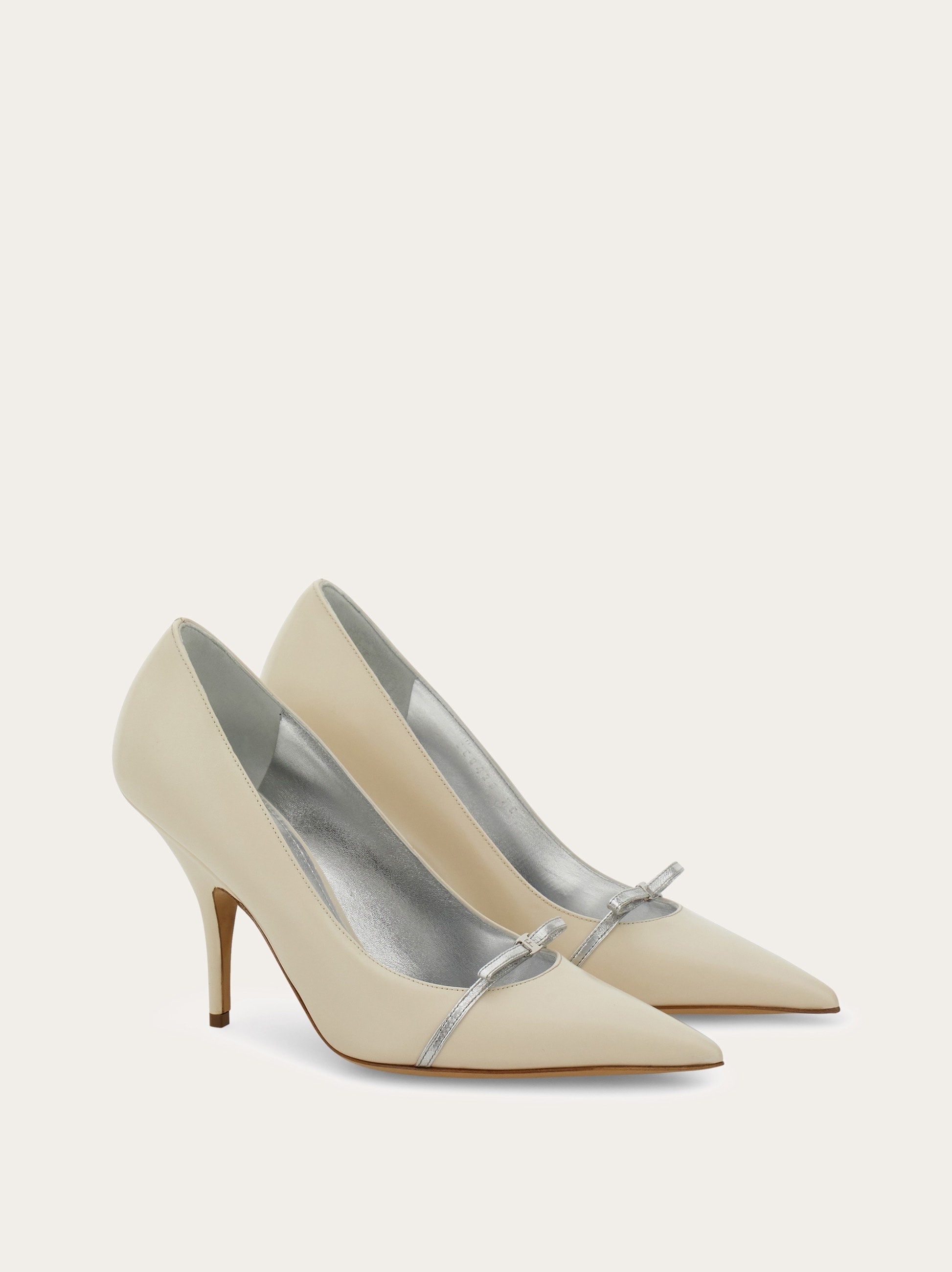 High heel pump with mini bow - 5