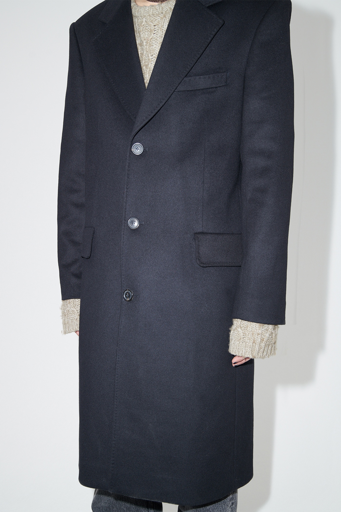 Dolphin Coat Black Heavy Melton - 6