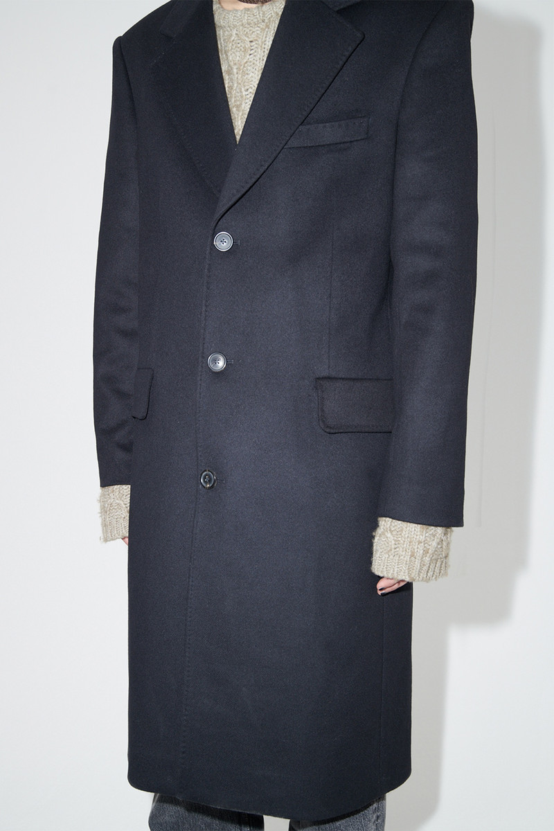 Our Legacy Dolphin Coat Black Heavy Melton | REVERSIBLE