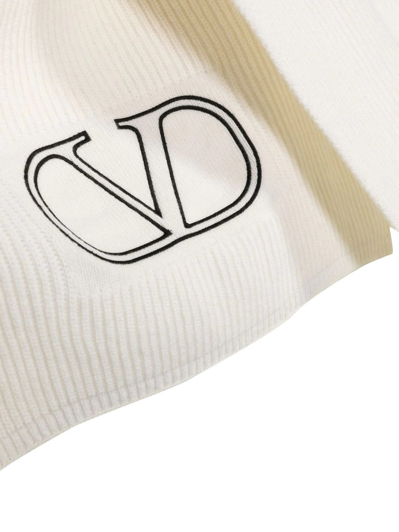 Valentino VLogo Signature ribbed-knit scarf outlook