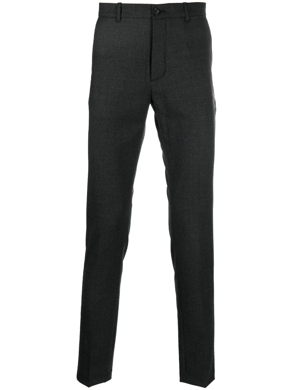 slim-cut mid-rise trousers - 1