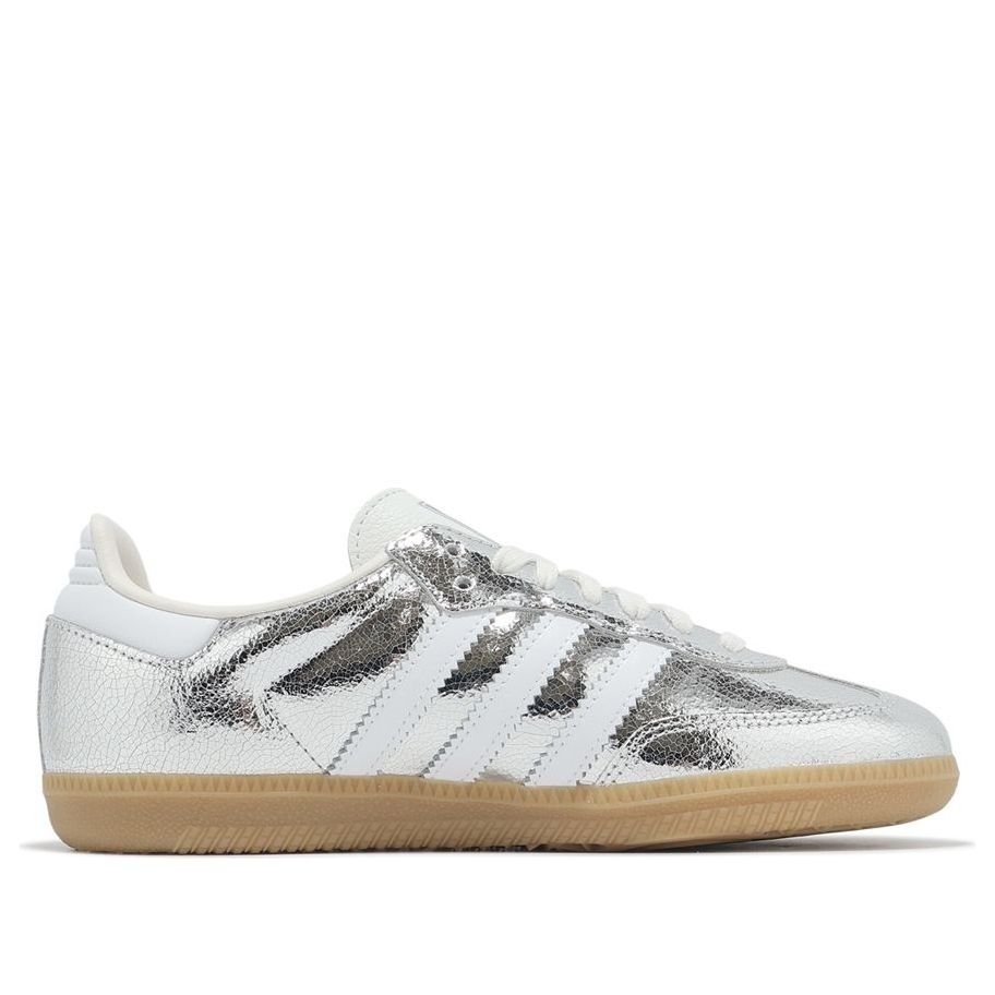 (WMNS) adidas Samba OG 'Silver Metallic Cracked Leather' JR0035 - 2