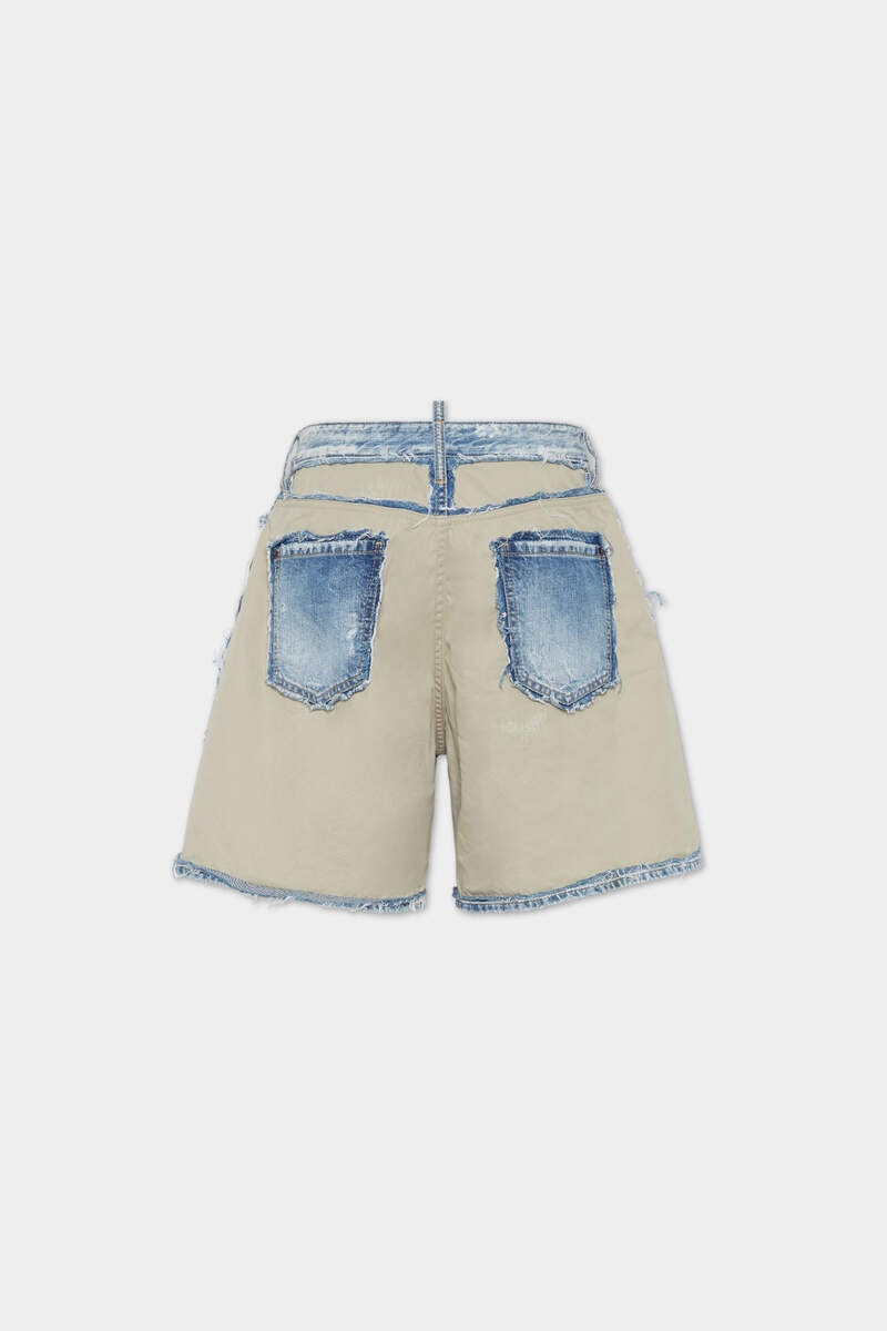 SUPER RIPPED MIXED BOXER JEAN SHORTS - 2