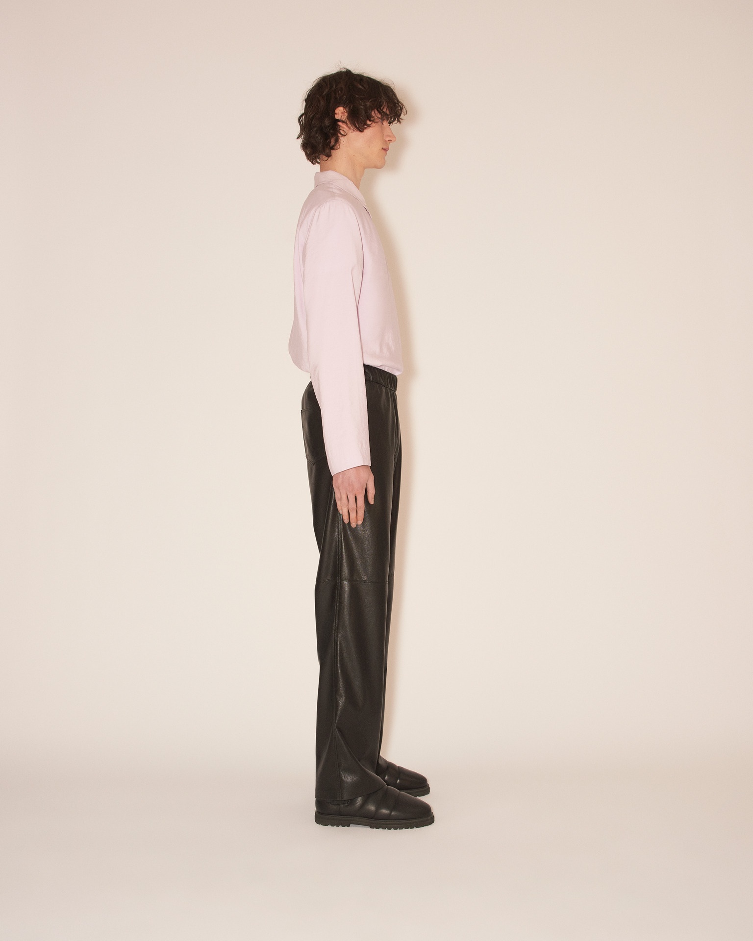 MAVEN - OKOBOR™ alt-leather loose trousers - Black - 3