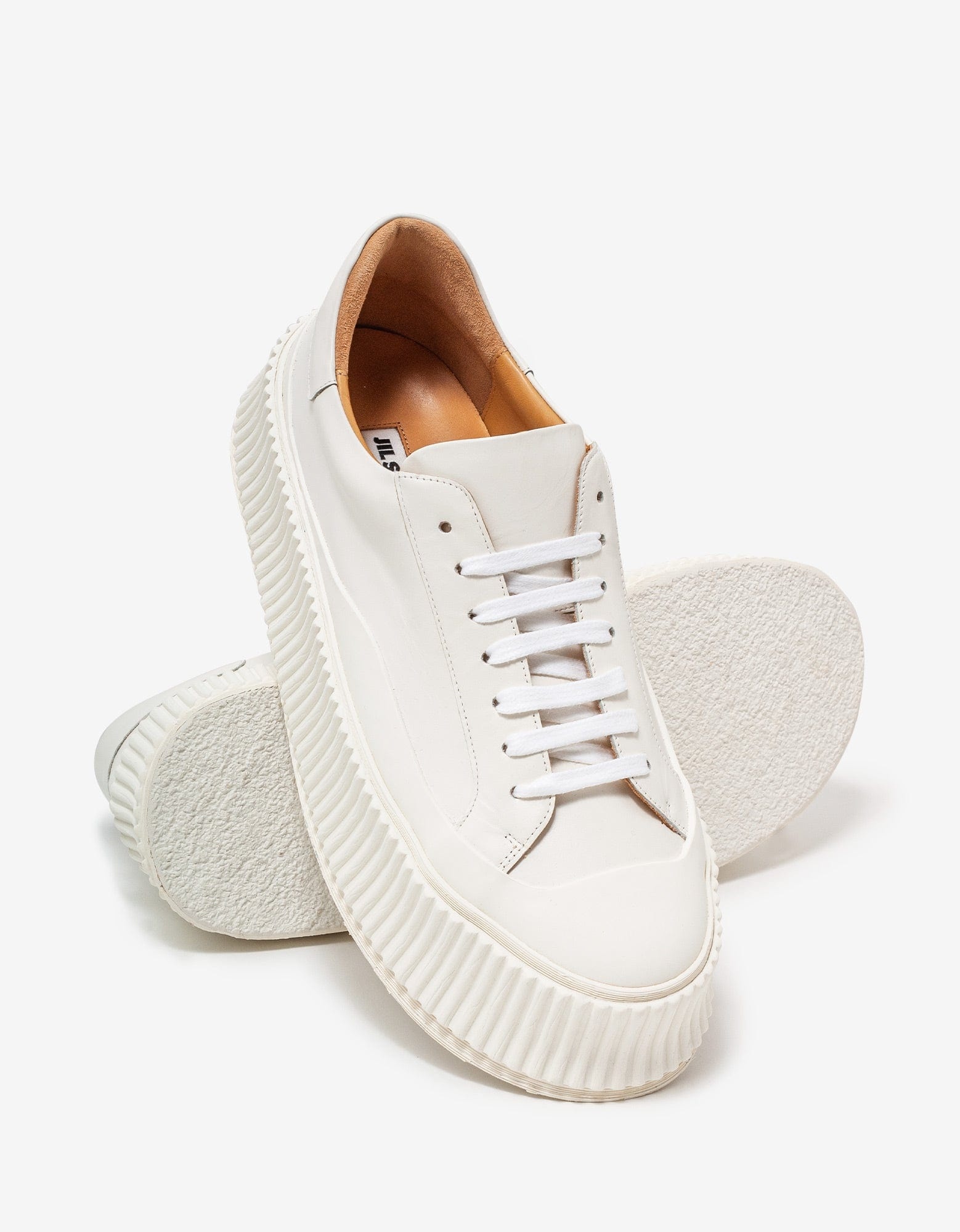 White Leather Trainers - 7