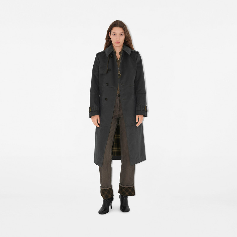 Burberry Long Cotton Nylon Trench Coat outlook