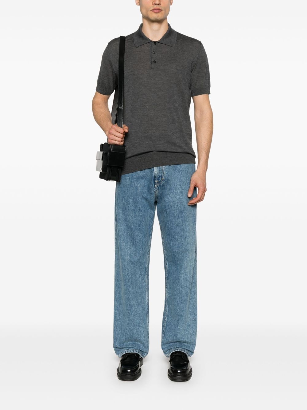 fine-knit polo shirt - 2