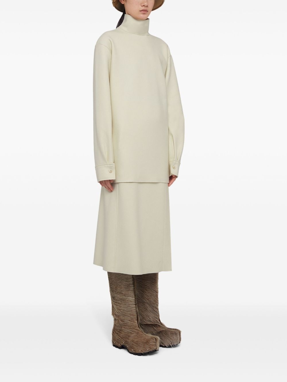 high-neck wool top - 3