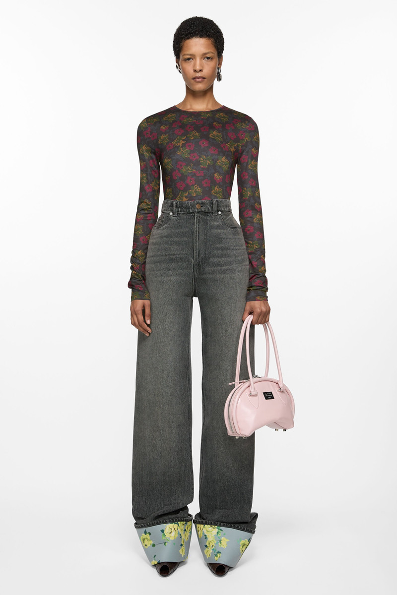 Acne Studios Long sleeve lycra t-shirt - Black Multicolor outlook