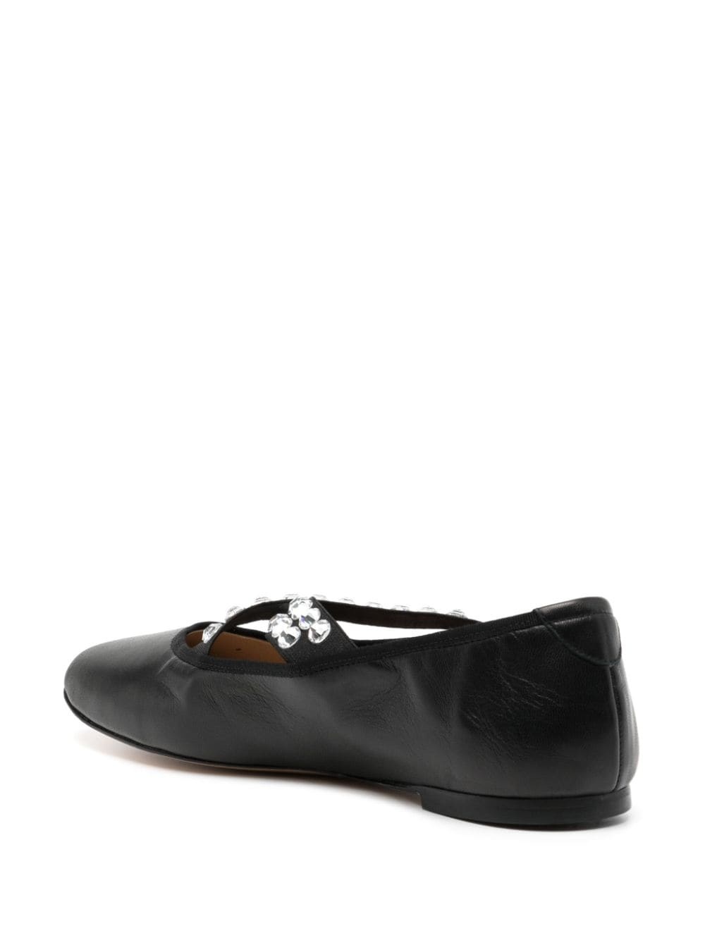 crystal-embellished ballerina shoes - 3