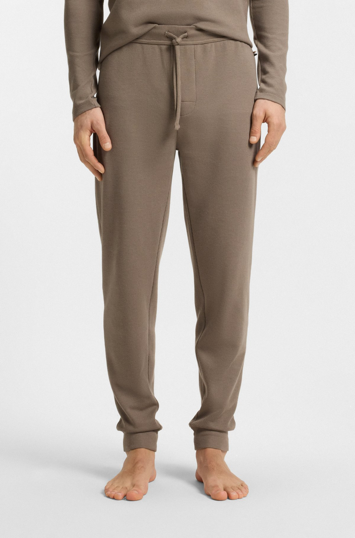 WAFFLE PAJAMA BOTTOMS IN A COTTON BLEND - 2