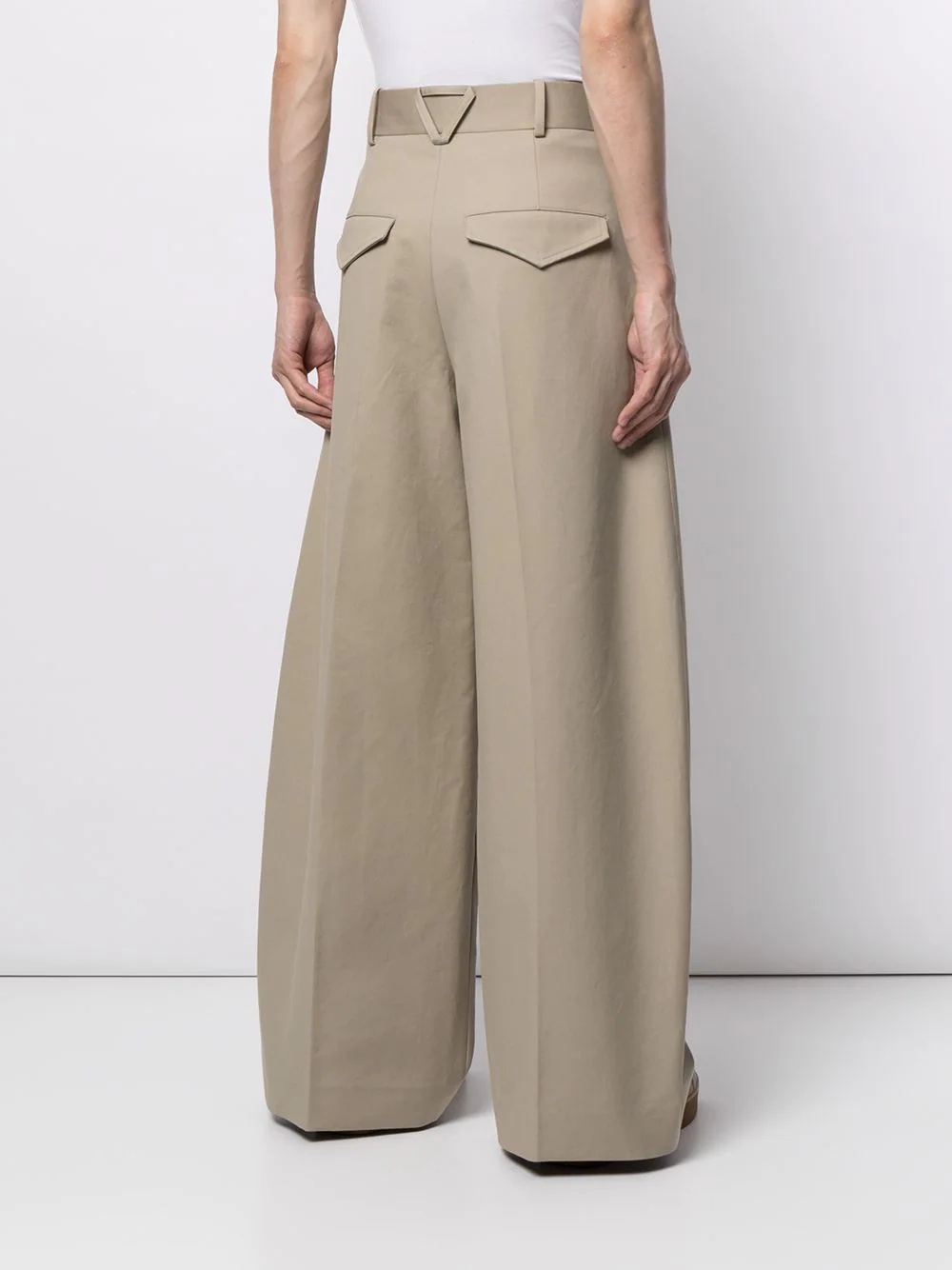 pleated wide-leg trousers - 4