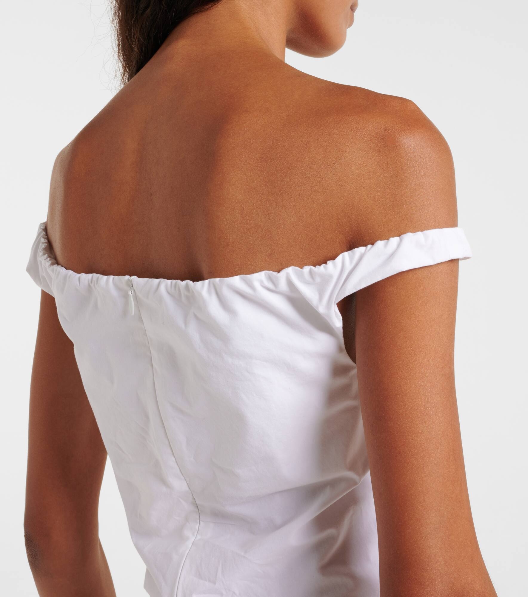 Off-shoulder cotton minidress - 6