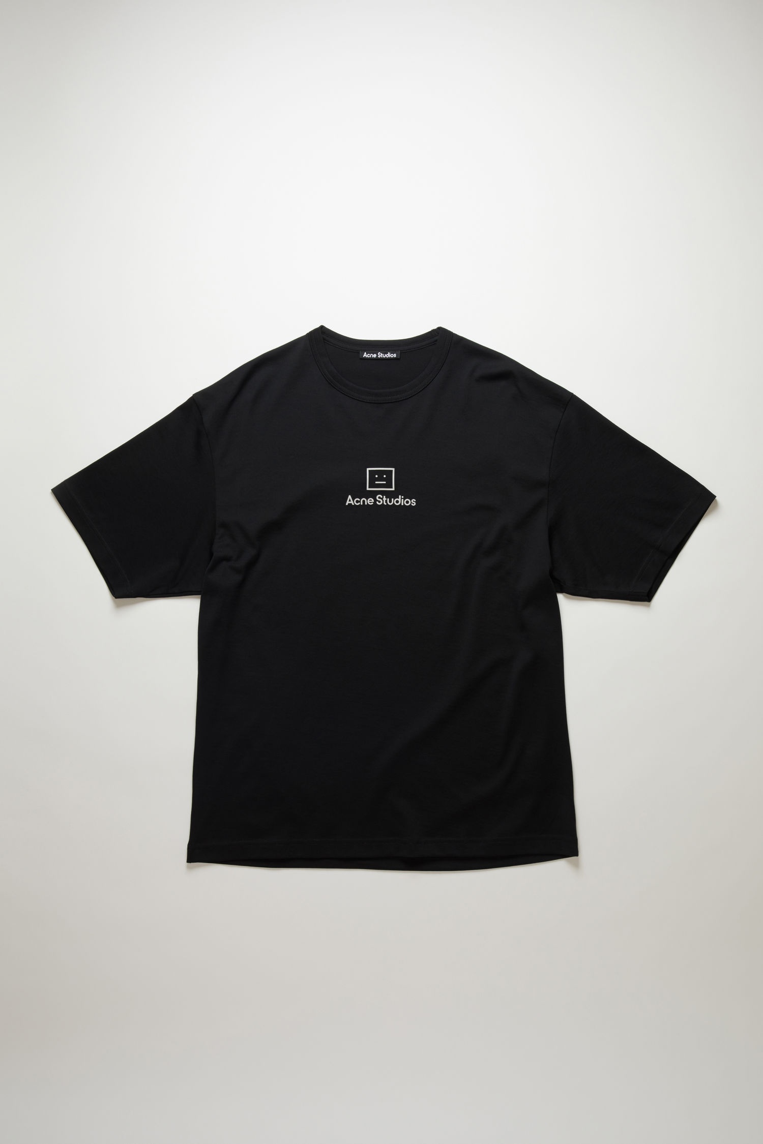 Reflective face motif t-shirt black - 1