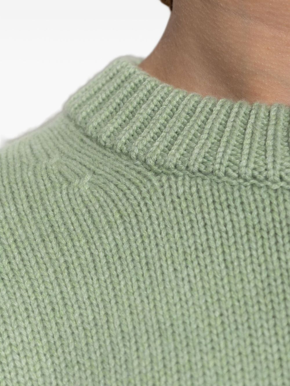 round-neck cashmere sweater - 5