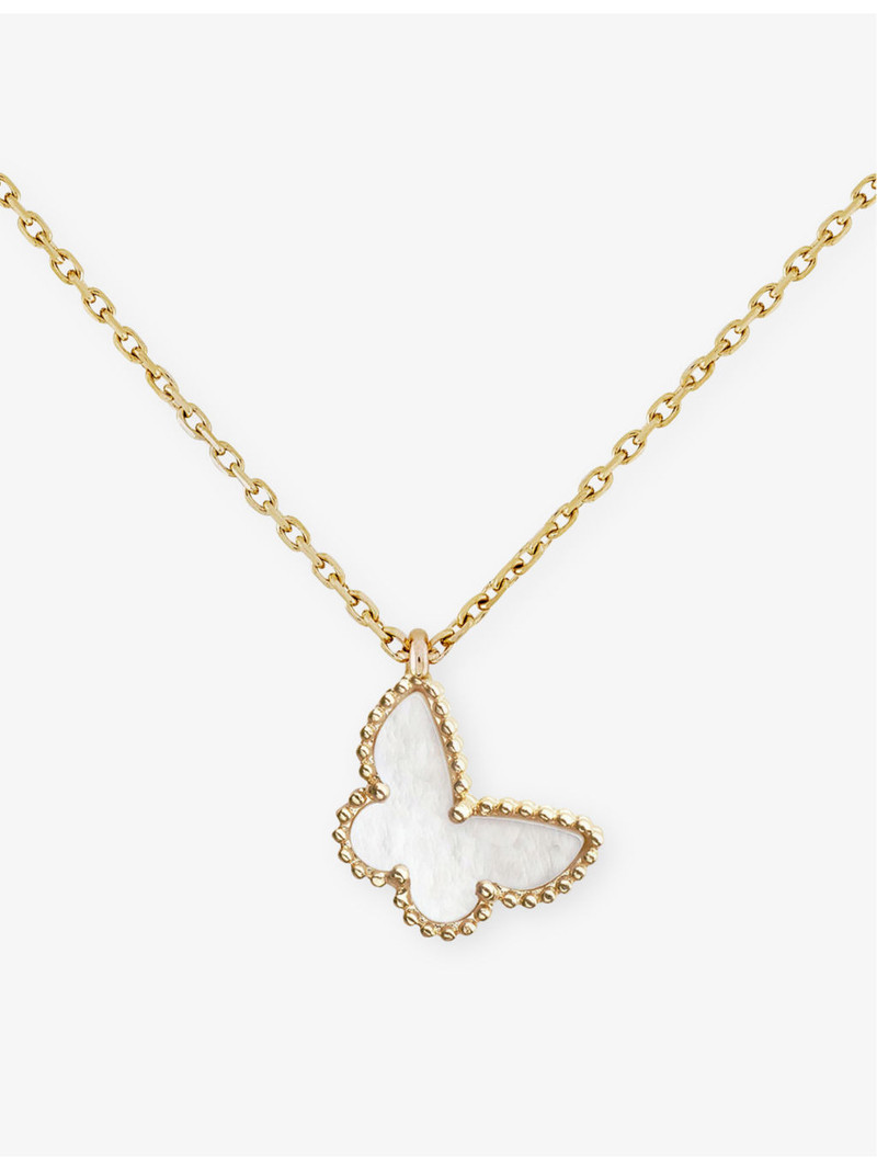 Van Cleef & Arpels Sweet Alhambra yellow-gold and mother-of-pearl pendant outlook