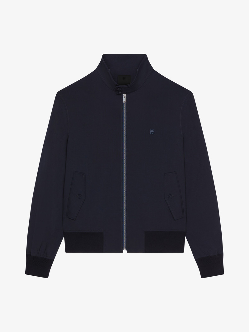 HARRINGTON JACKET IN WOOL POPLIN WITH 4G DETAIL - 1