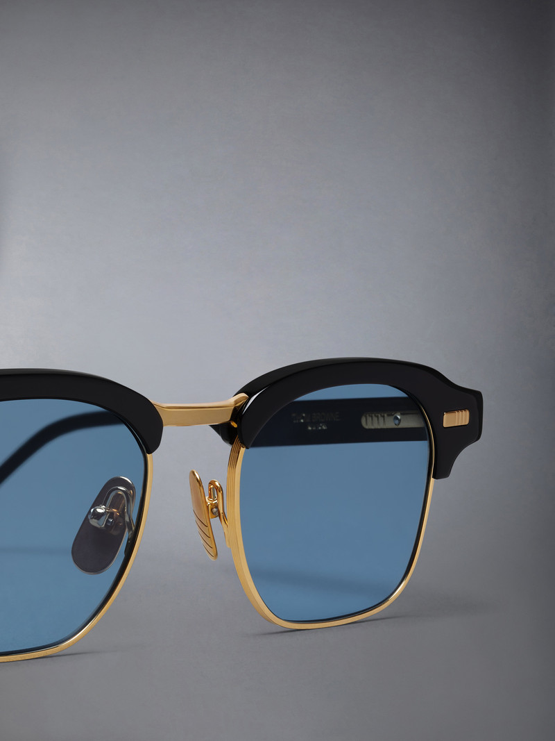 ACETATE AND TITANIUM SQUARE SUNGLASSES 3