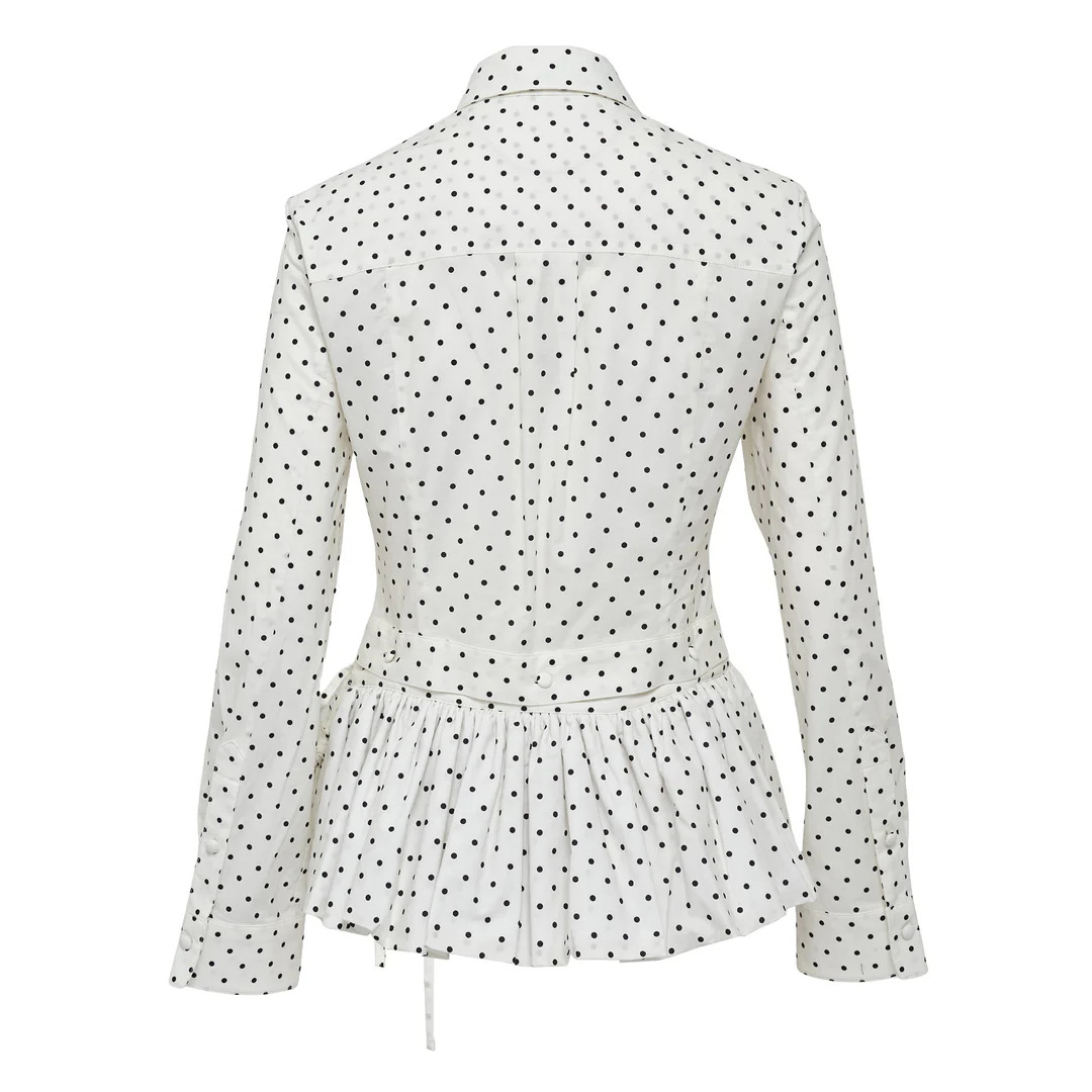 Buttoned Peplum Shirt - 2