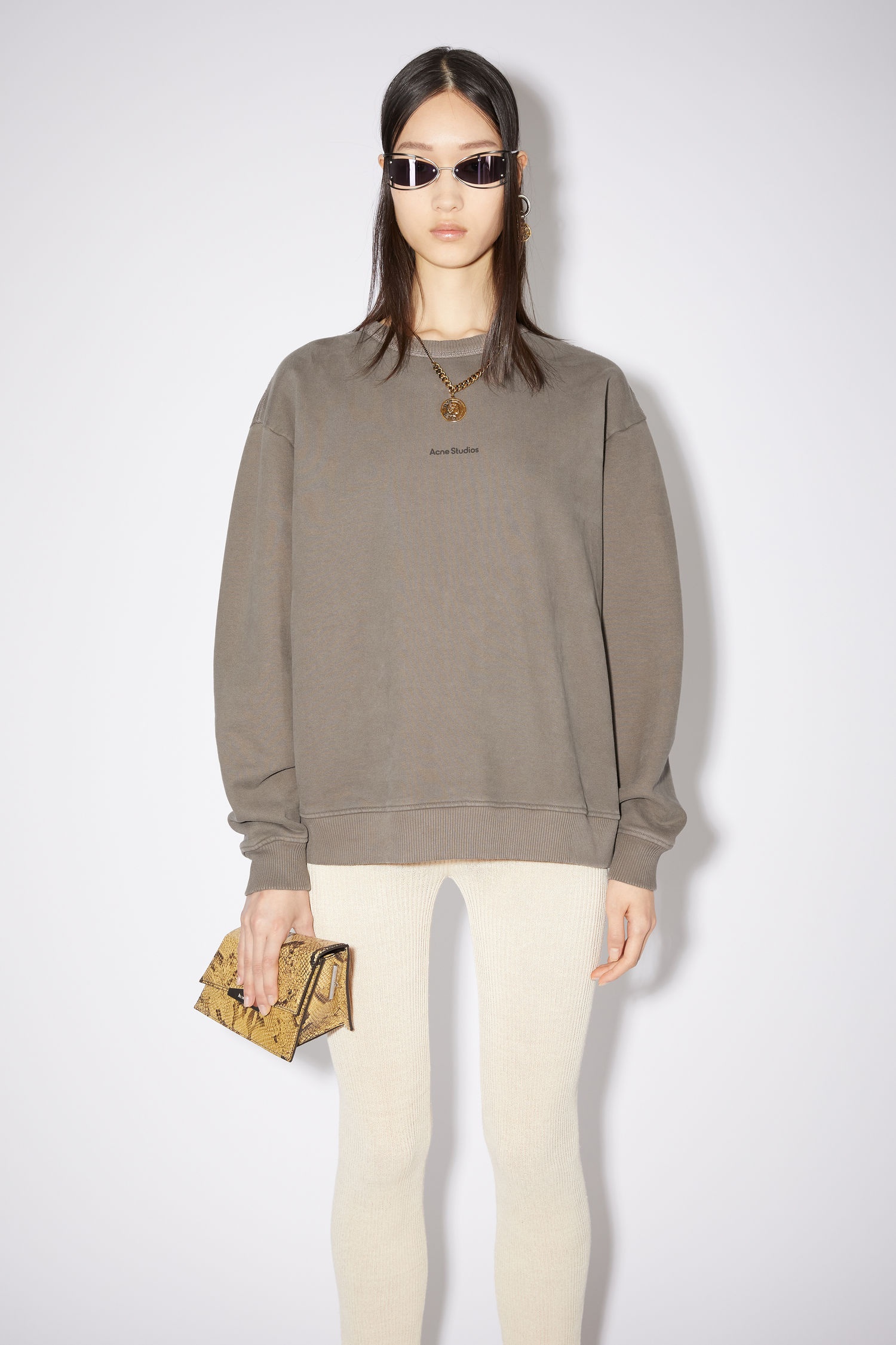 Crew neck sweatshirt - Stone grey - 2