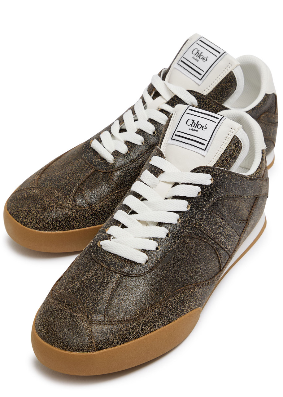 Chloe Kick Panelled Leather Sneakers - 3