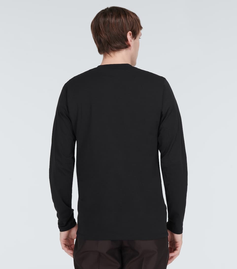 Long-sleeve cotton-blend T-shirt - 4