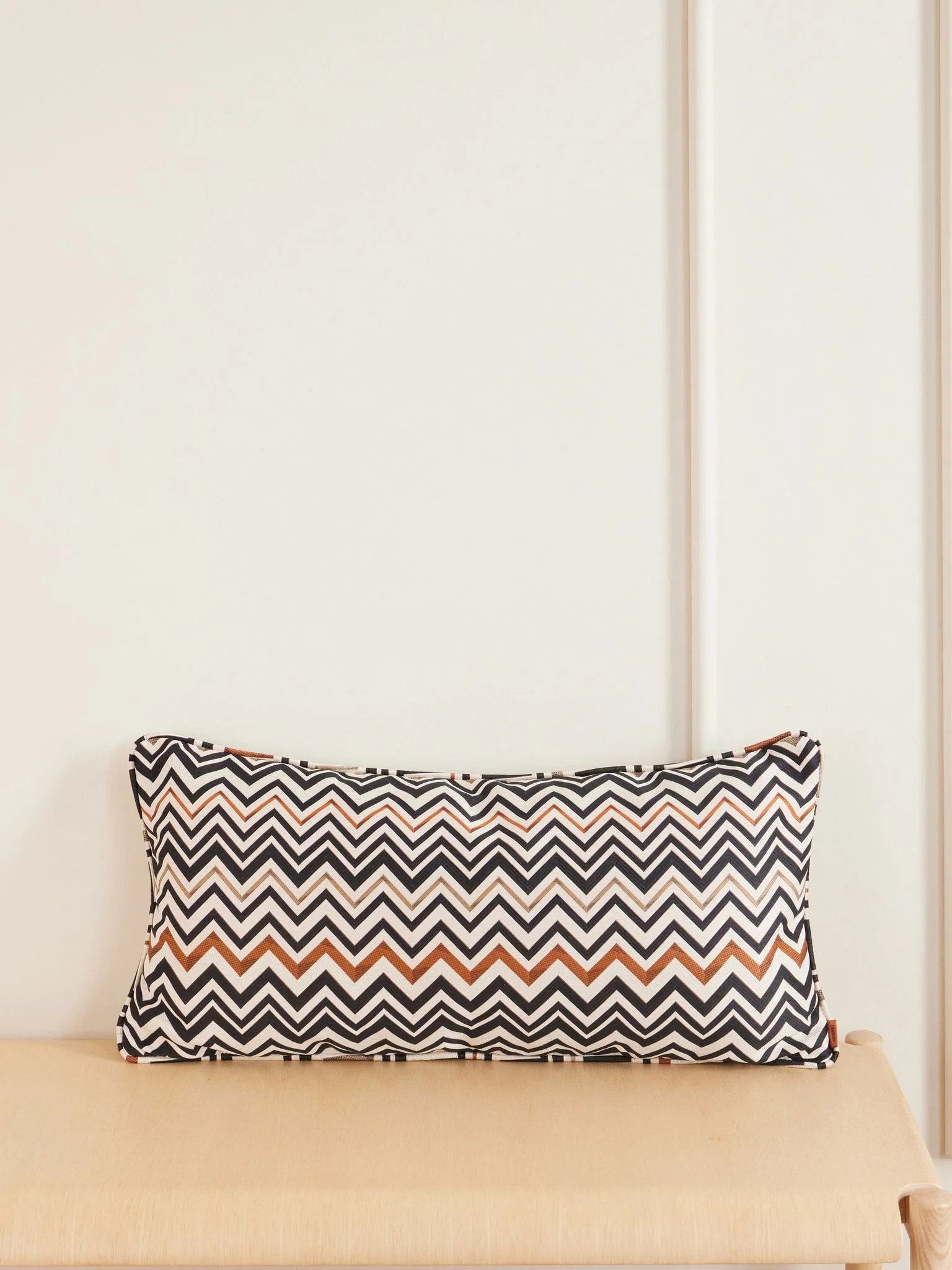 Belfast striped terry cushion Black - 1