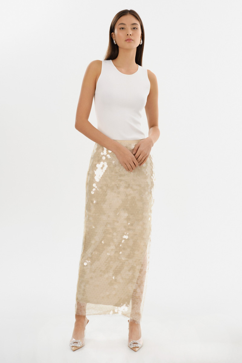 CLARA | Sequin Midi Skirt 1
