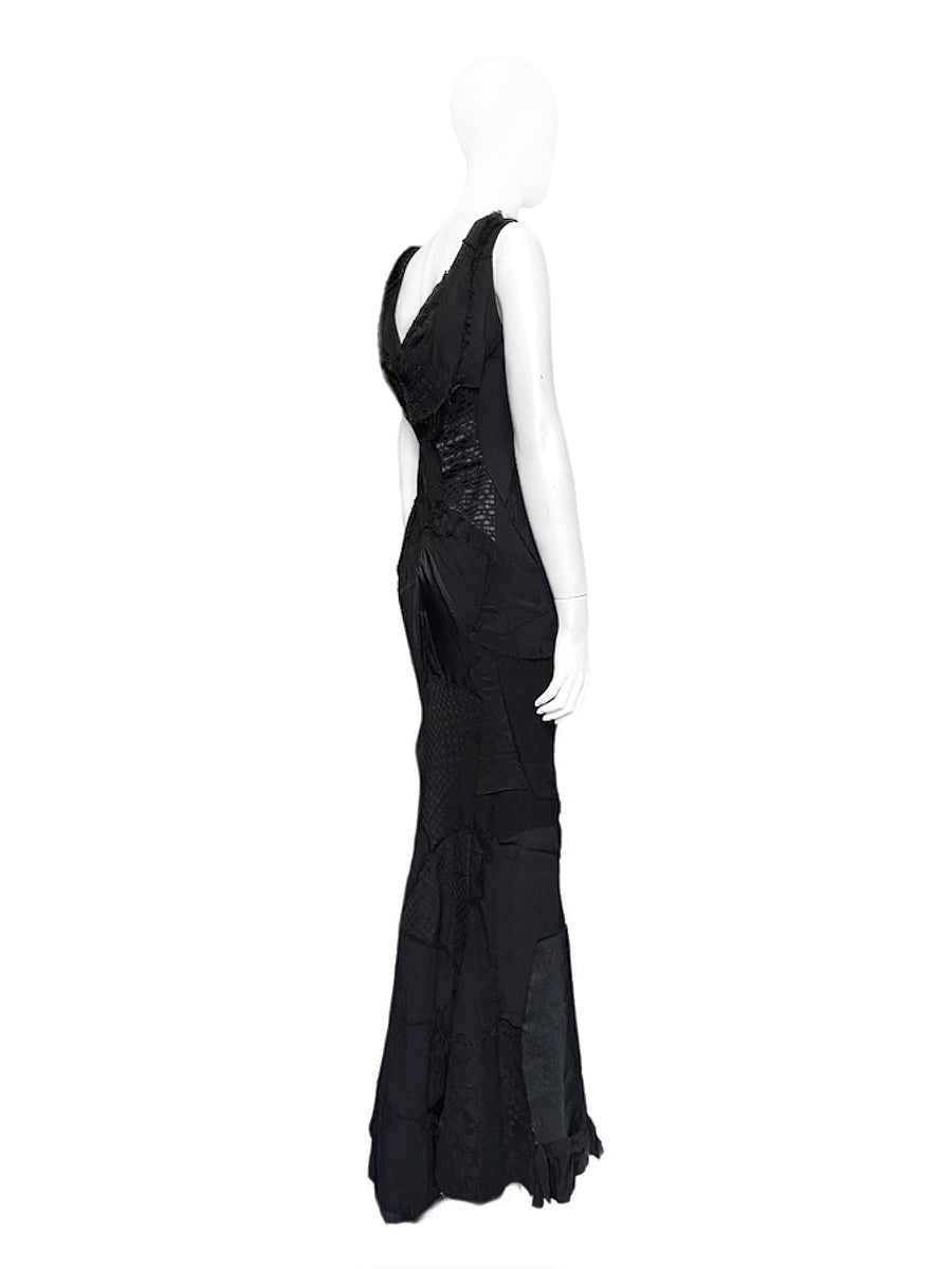 Junya Watanabe Fall 2002 Masterpiece Patchwork Mermaid Maxi Dress - 9